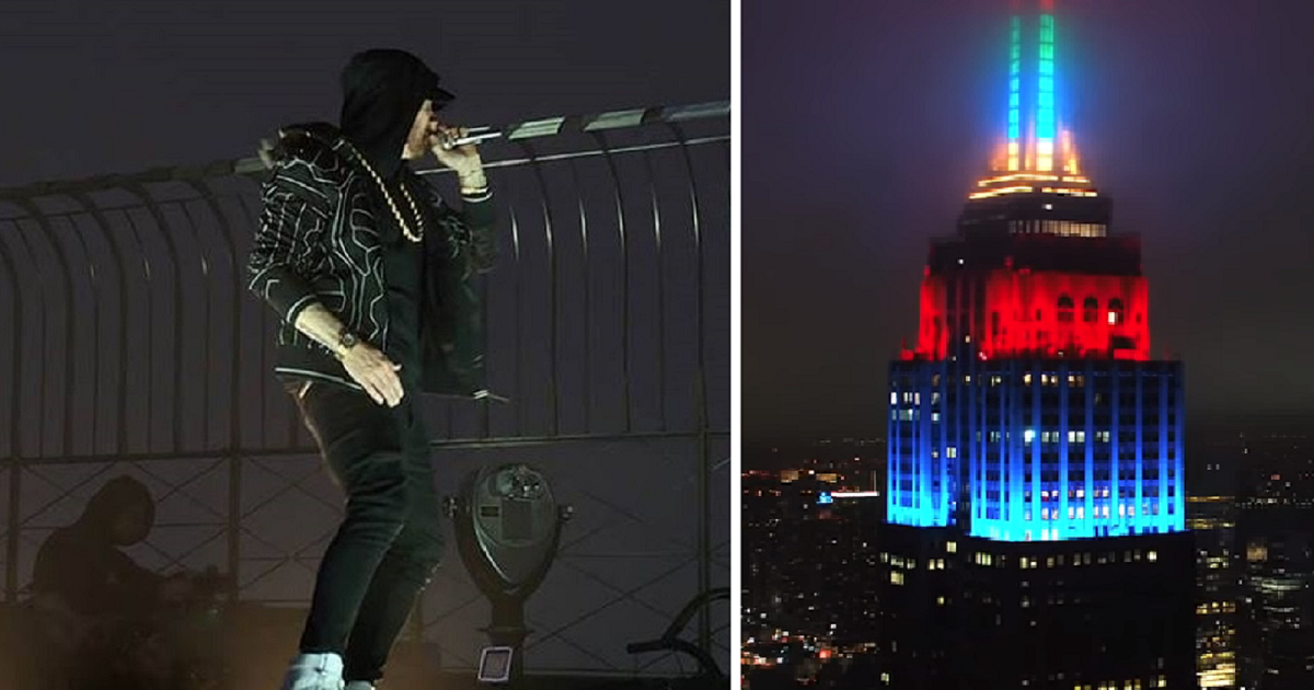 Eminem Rozechvel Empire State Building V Rytmu Songu Venom Nic Lepsiho Jste Dnes Nevideli Evropa 2