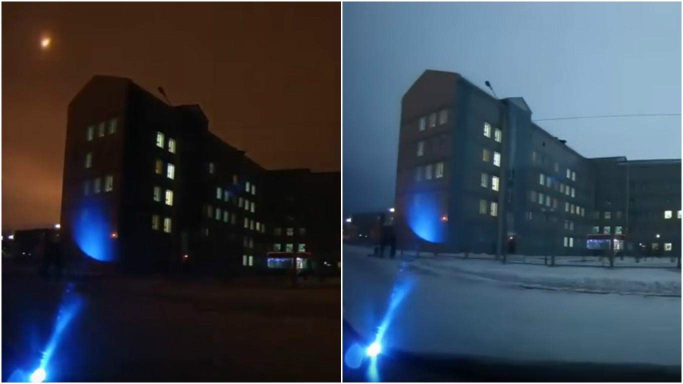 Nad Sibiří se prohnal meteorit a proměnil noc v den VIDEO
