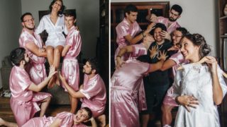 GALERIE: Nevěstě chyběly družičky. Měla ale po&nbsp;ruce své kamarády