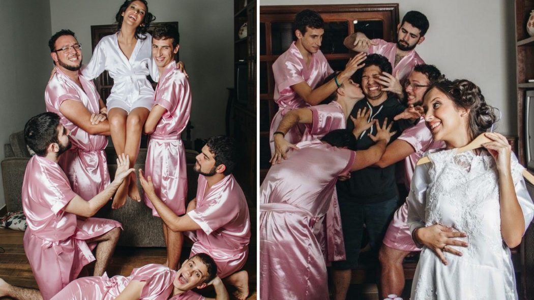 GALERIE: Nevěstě chyběly družičky. Měla ale po&nbsp;ruce své kamarády