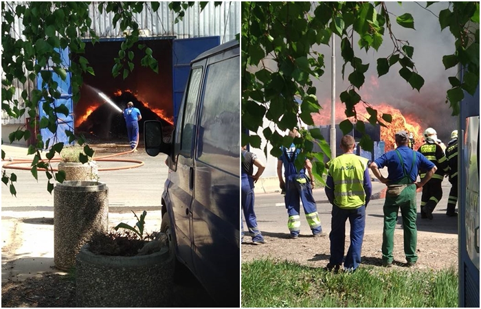 U Prahy hoří hala na&nbsp;recyklaci odpadů, nikdo se nezranil