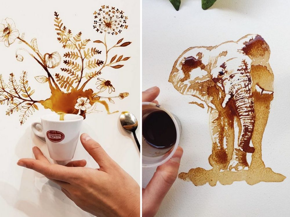 GALERIE: Rozlitá káva jako umění? Ano, je to možné