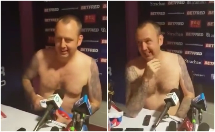 VIDEO: Sportovec dodržel sázku. Na tiskovku přišel úplně nahý!