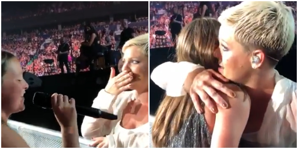 VIDEO: Pink nechala na koncertě zazpívat fanynku (12), její talent ji úplně dostal