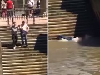 VIDEO: Takové namočení bolí. Náhodně pořízený záznam baví internet