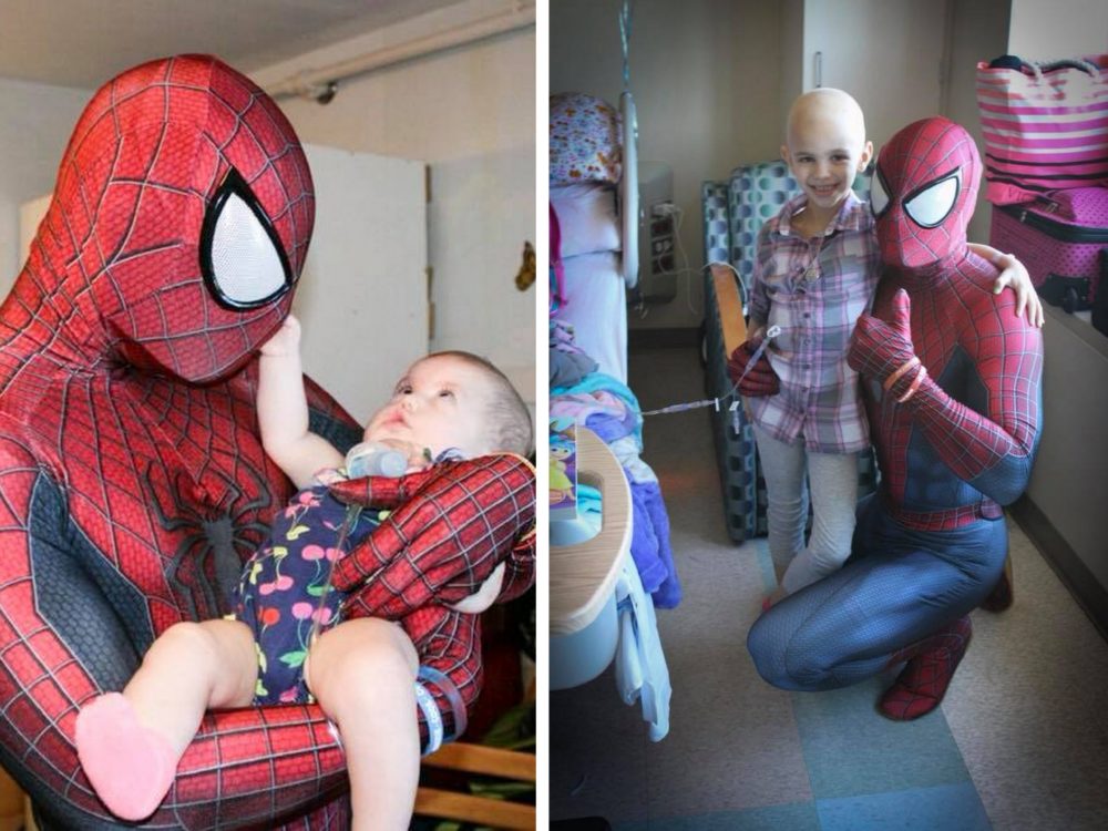 GALERIE: Spiderman navštěvuje děti v&nbsp;nemocnici. Jeho příběh dojímá svět!