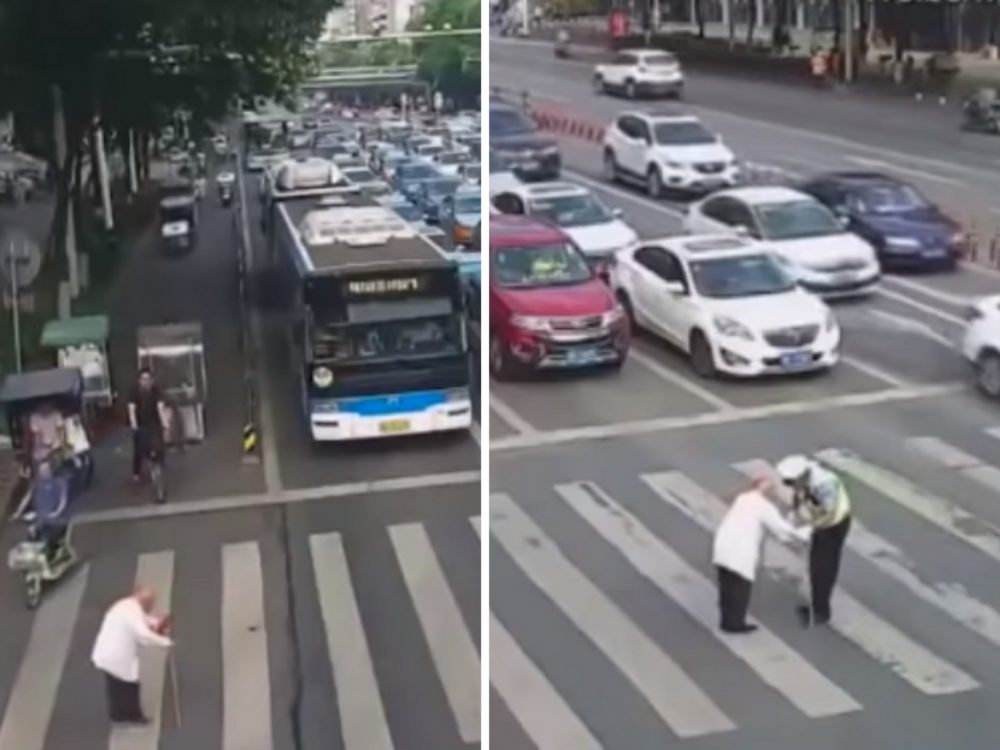 Policista gentleman! Jeho dojemné gesto bylo zachyceno na VIDEU