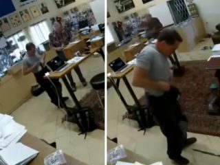 VIDEO: Muž si schoval zbraň do kalhot. To však neměl dělat