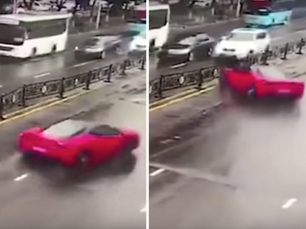 VIDEO: Žena hned po&nbsp;nastartování zničila Ferrari za více jak 14 miliónů