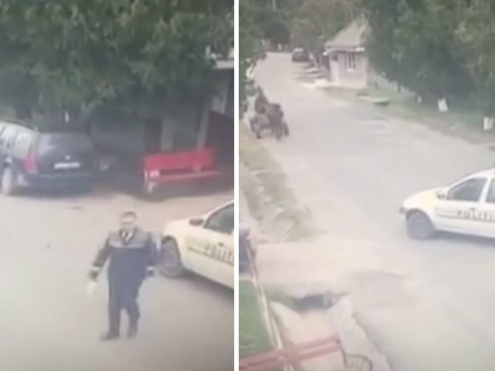 VIDEO: Policista zapomněl zabrzdit auto. Jak to dopadlo?