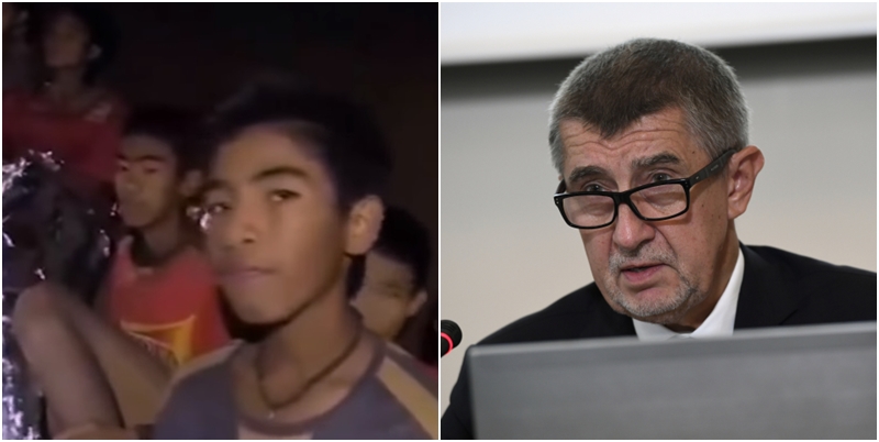 Malí Thajci čekají na&nbsp;záchranu v&nbsp;zaplavené jeskyni. Pomůže jim Babiš?