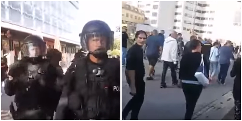 V Chemnitzu bylo zraněno 18 protestujících a&nbsp;dva policisté