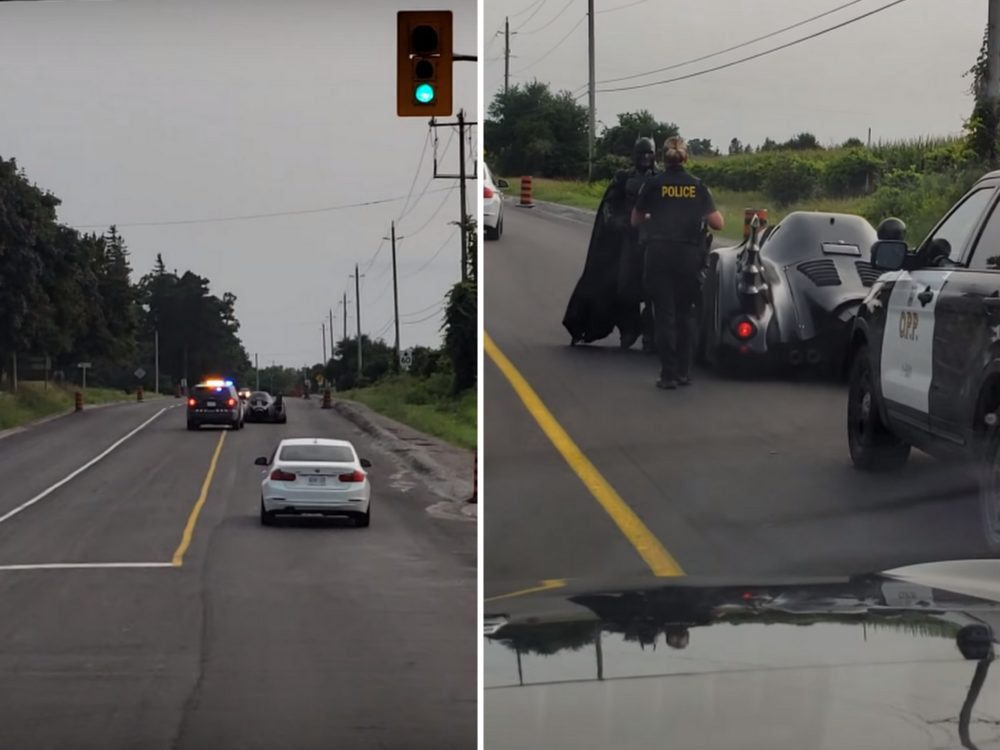VIDEO: Policistka zastavila na silnici Batmana v Batmobilu. Její důvod je dětinský