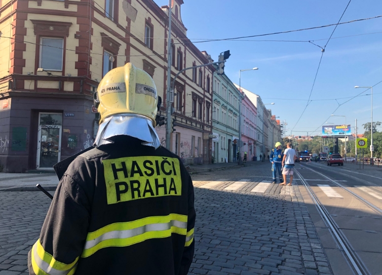 Únik plynu přerušil provoz u Výstaviště v pražských Holešovicích