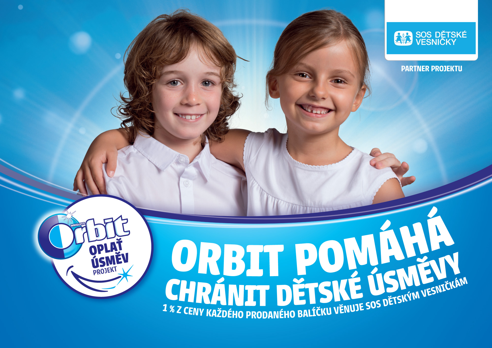 Orbit už potřetí podpoří SOS dětské vesničky. Zapojte se i vy!