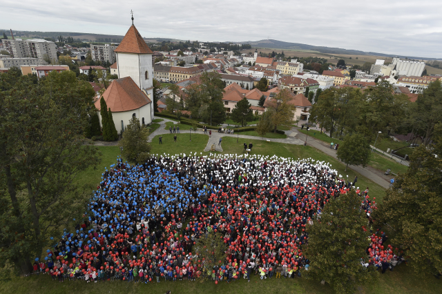 V Kyjově oživla státní vlajka z&nbsp;balonků. Vytvořilo ji přes 2500&nbsp;lidí