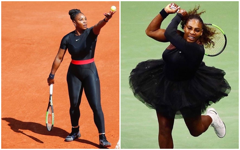 Serena Williams po porodu čelila kritice za »catsuit«. Začala hrát v baletní sukénce