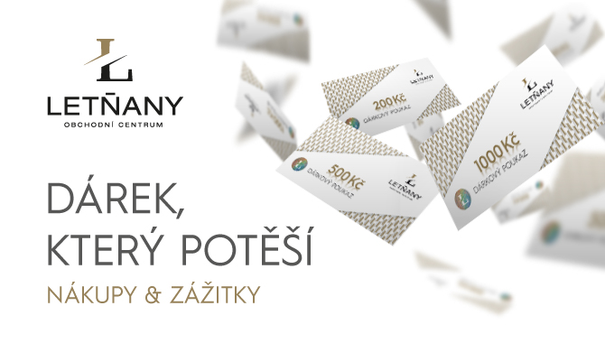 Vyhraj dárkové poukazy na nákupy v hodnotě 3 000,- Kč v OC Letňany!