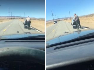 FOTO: Policista odtlačil seniorku na&nbsp;vozíku až domů. Došla jí totiž baterie