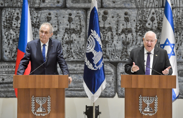 Zeman slíbil, že udělá vše pro přesun ambasády do Jeruzaléma