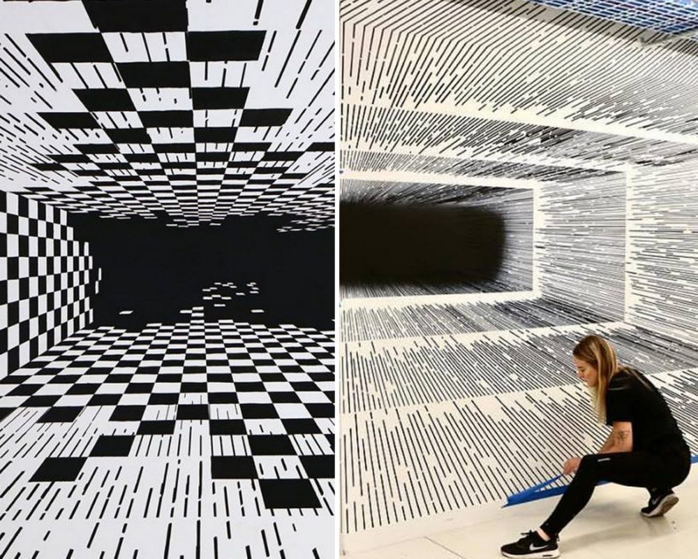 GALERIE: Umělkyně vytváří nádherné optické iluze pomocí pouhých čar