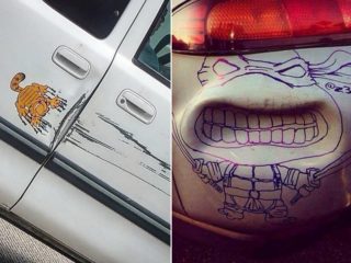 GALERIE: Škrábance na&nbsp;autě nikdy nevypadaly lépe! Podívejte se