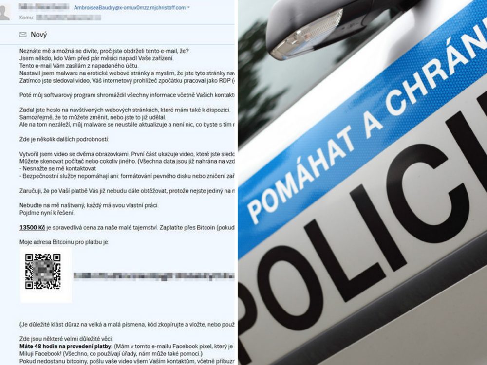 VAROVÁNÍ: Podvodník přes e-mail žádá po lidech peníze, jinak prý zveřejní záznam prohlížených webů