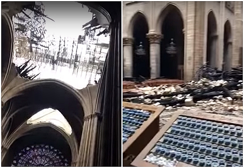 Notre-Dame po požáru: Záběry ukazují současný stav slavné katedrály