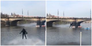VIDEO: Muž létal nad Prahou jako Iron Man! Vytvořil si speciální oblek