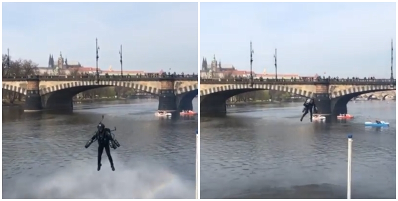 VIDEO: Muž létal nad Prahou jako Iron Man! Vytvořil si speciální oblek