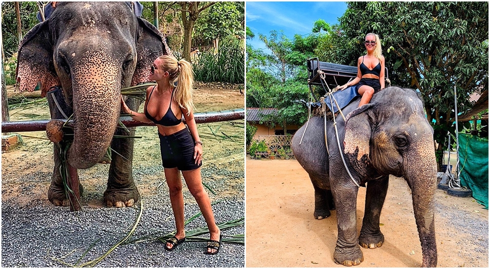 Dominika Myslivcová se na dovolené projela na slonovi. Teď to pěkně schytala!