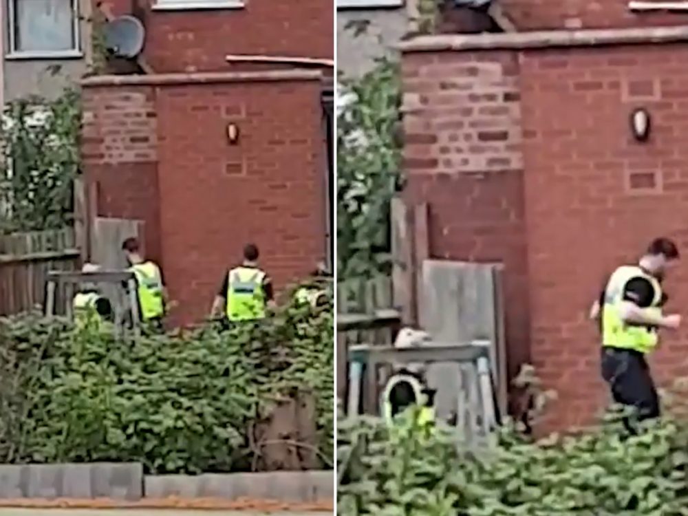 Policista se stal terčem posměchu! Při&nbsp;zátahu skákal na&nbsp;trampolíně u&nbsp;prohledávaného domu