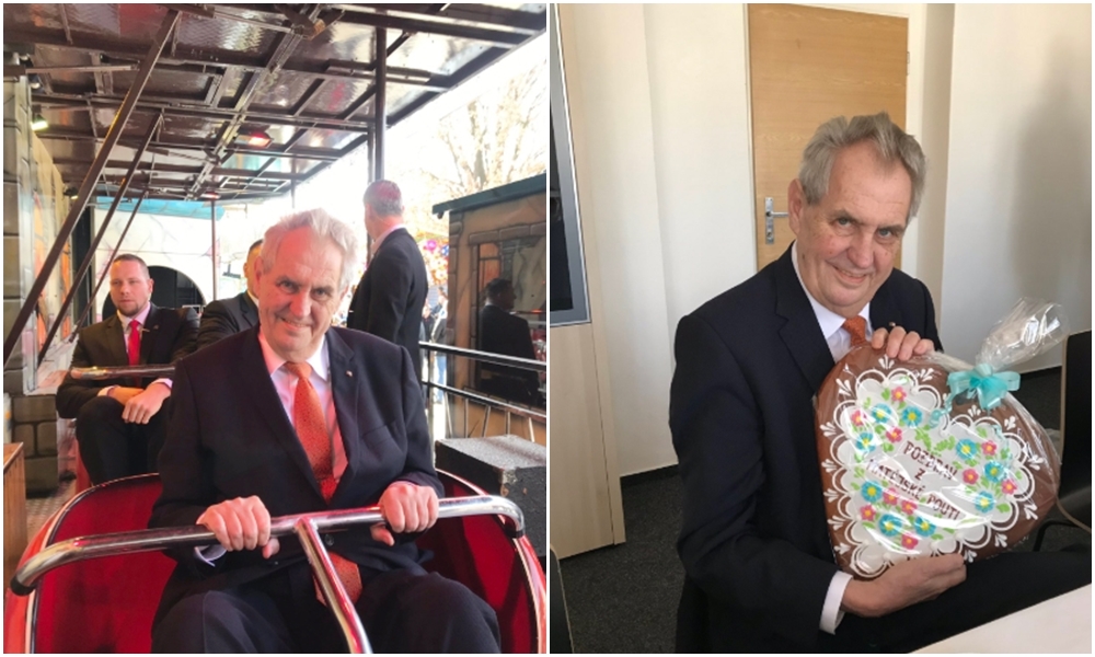 FOTO: Prezident Zeman vyrazil na Matějskou. Jakou atrakci vyzkoušel?