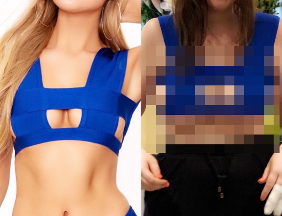 FOTO: Slečna si objednala na internetu sexy plavky. Výsledek byl katastrofický