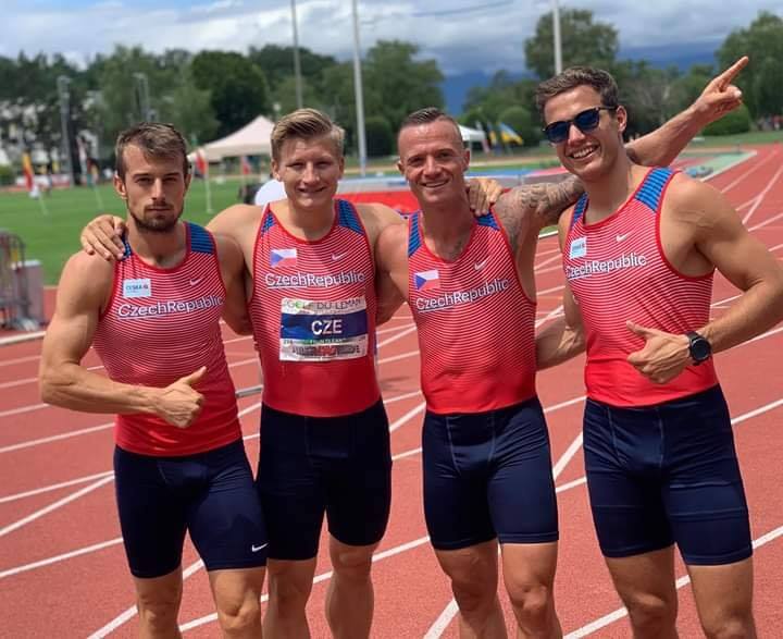 Skvělé! Česká štafeta opět vylepšila národní rekord v závodu na 4×100 m