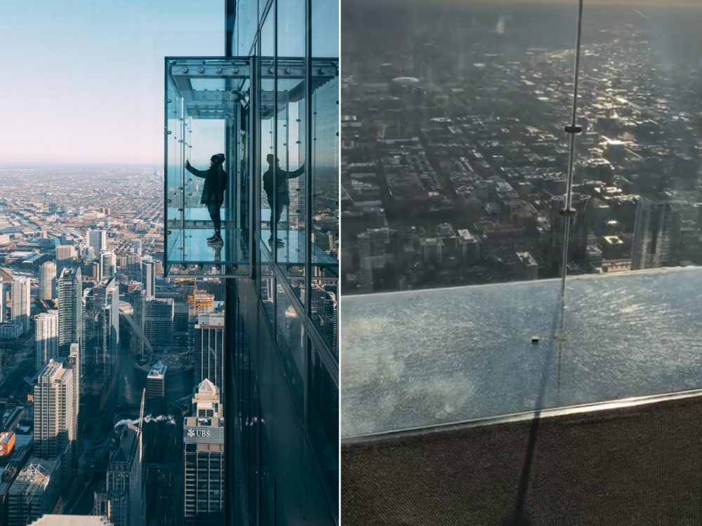 Hrůza pro&nbsp;návštěvníky mrakodrapu! Pod matkou s&nbsp;dětmi začala praskat skleněná podlaha rozhledny