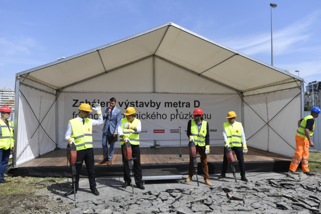 Primátor Hřib v&nbsp;Praze na&nbsp;Pankráci odstartoval výstavbu metra D