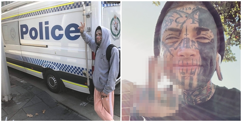 Potetovaná australská celebrita se vysmívá policii na internetu: Nikdy mě nechytíte!