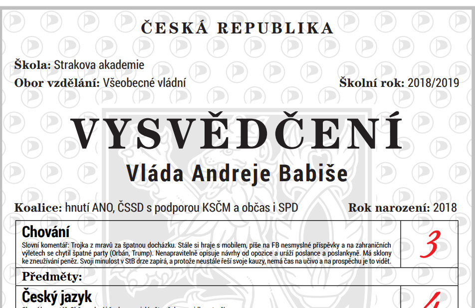 Piráti vystavili Babišově vládě vysvědčení! Jak si zatím stojí?