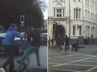 To se jen tak nevidí! Kolemjdoucí pomohli policii dopadnout ozbrojeného muže ujíždějícího na&nbsp;kole