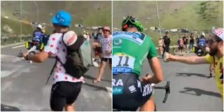 Palec nahoru: Cyklista Sagan se během závodu podepsal fanouškovi