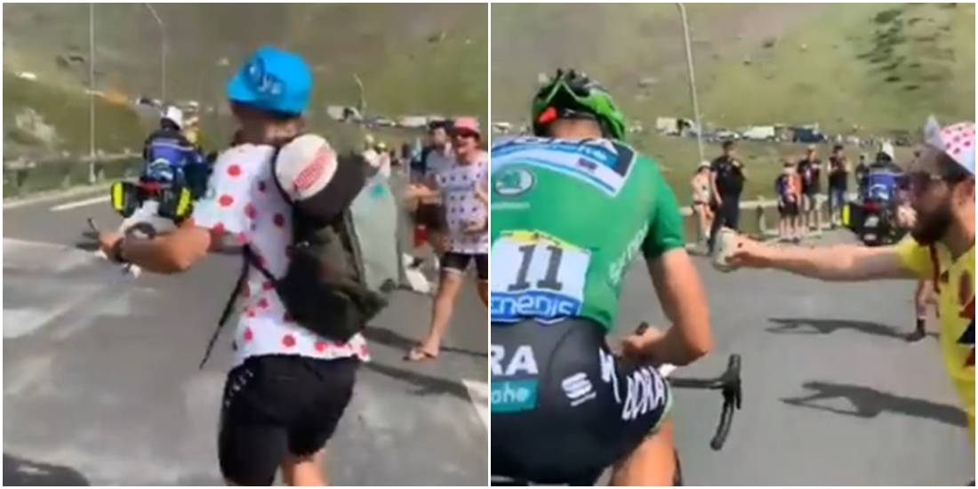 Palec nahoru: Cyklista Sagan se během závodu podepsal fanouškovi