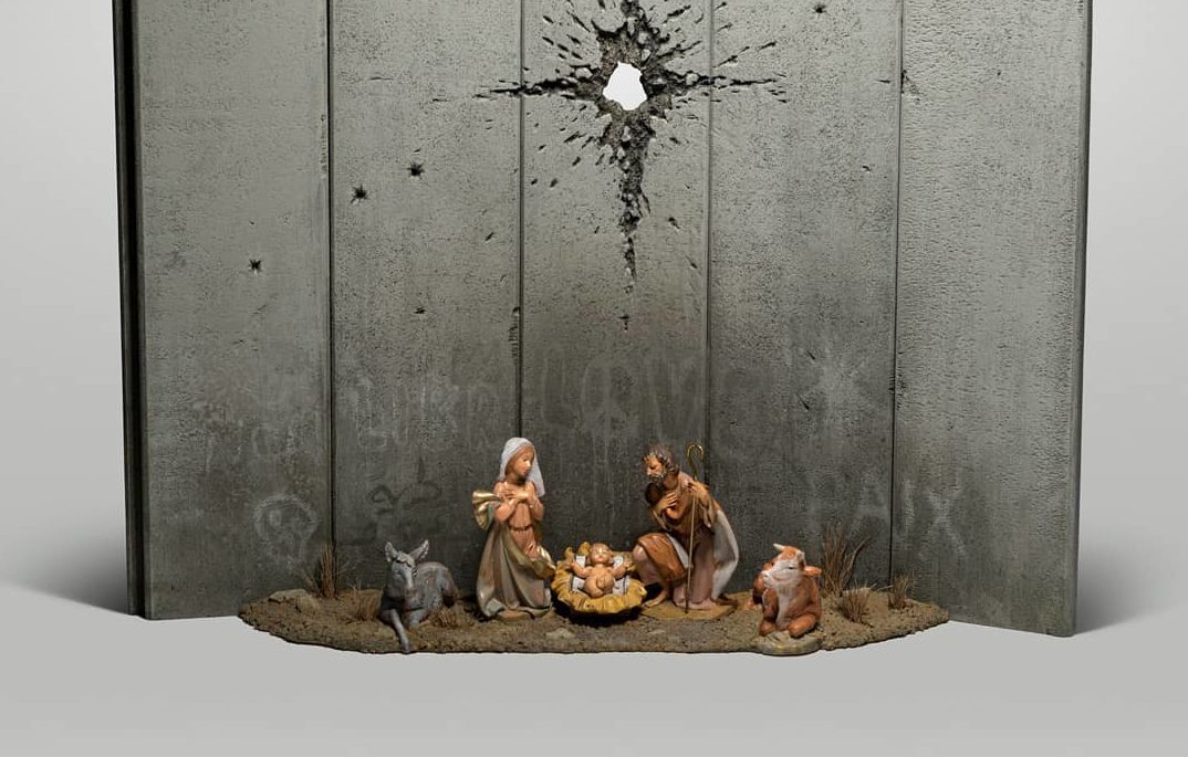 Sprejer Banksy připomněl Vánoce a situaci Palestinců. Vzniklo dílo s názvem Betlémská jizva