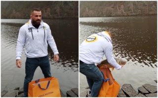 Karlos Vémola naštval veterináře. Kapra strčil do tašky Louis Vuitton a&nbsp;pustil ho do Vltavy