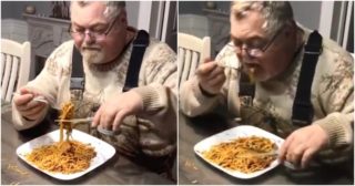 Muž přišel s&nbsp;geniální metodou, jak jíst špagety bez nepořádku