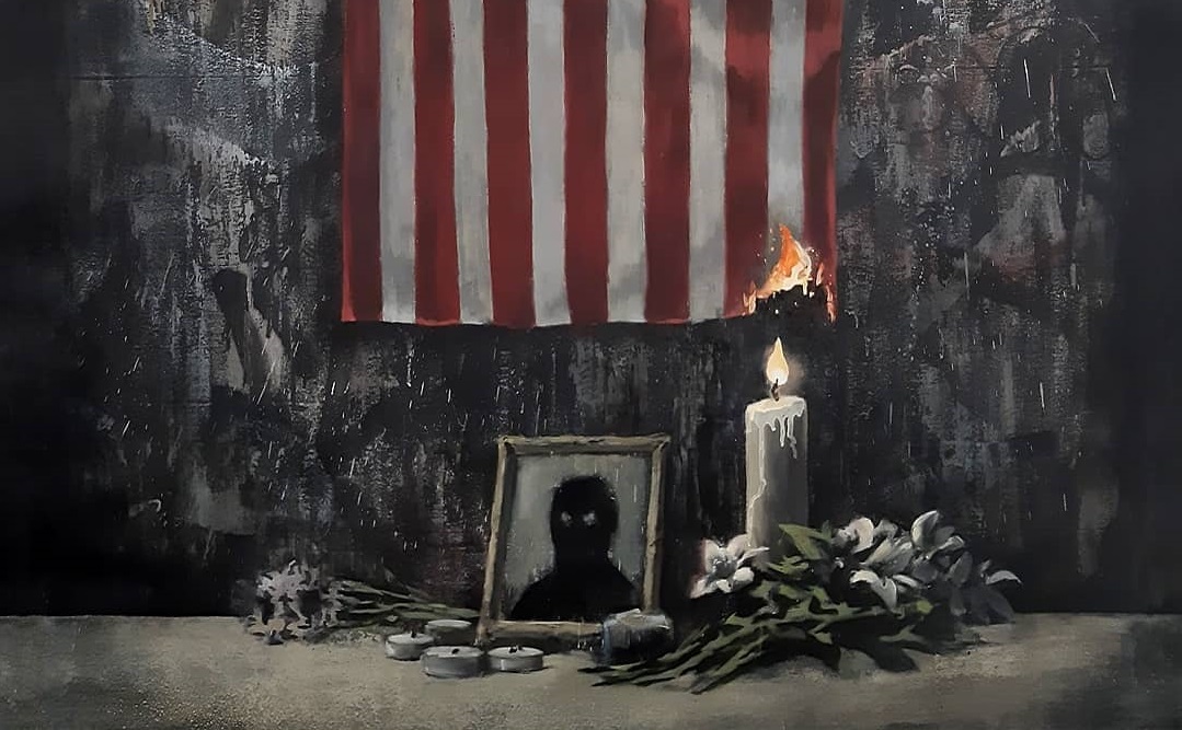 Banksy vytvořil nové dílo na&nbsp;památku George Floyda. Rasismus je podle něj problém bílých