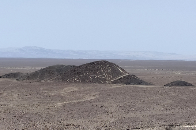 Archeologové na&nbsp;peruánské planině Nazca odkryli obrazec kočky