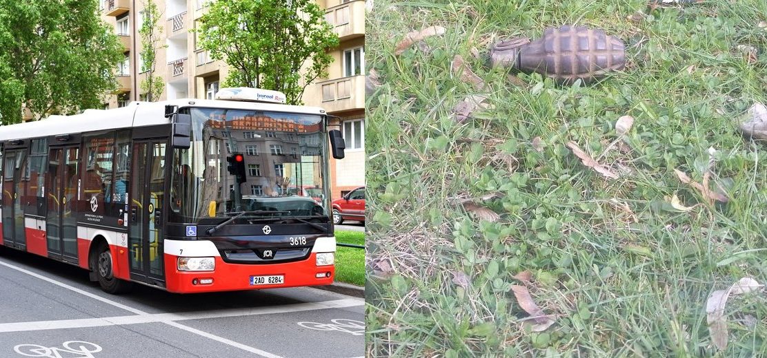 Muž našel na půdě granát. Zabalený v čepici ho vezl městskou hromadnou dopravou