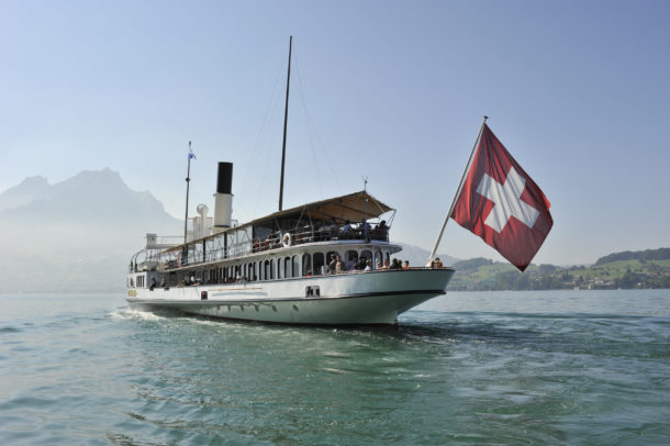 Lodí po&nbsp;Lucernském jezeře