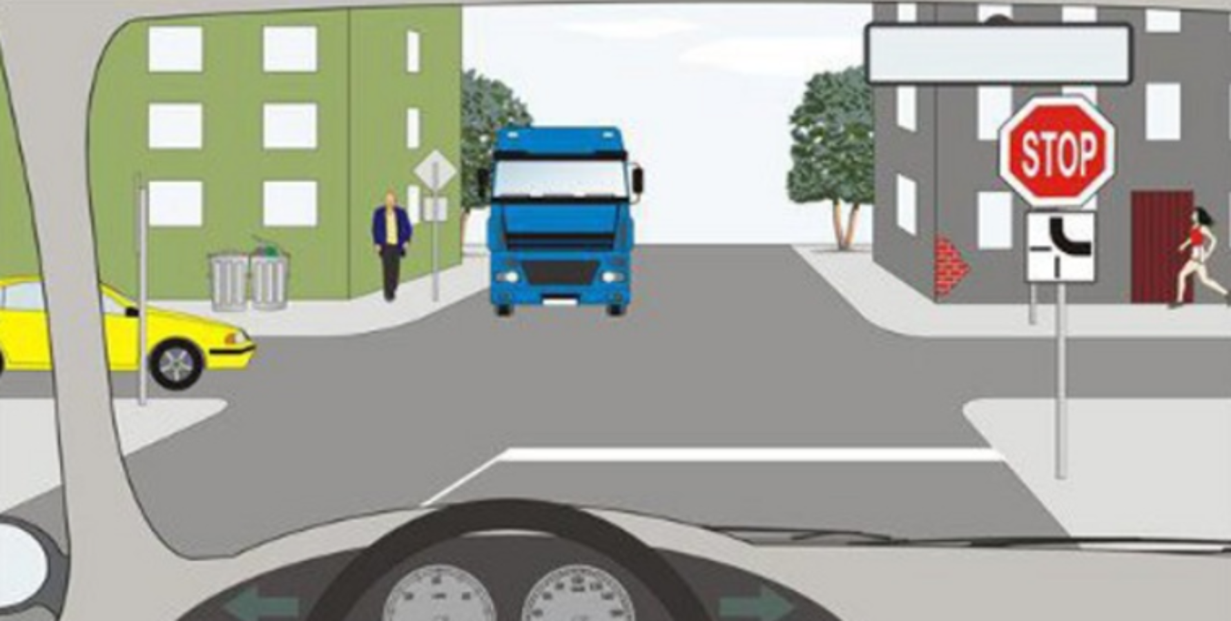Kvíz: Křižovatka s&nbsp;dopravní značkou STOP. Poradíte si?